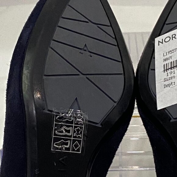 Aquatalia Made in Italy Navy Suede Block Heel Pumps Women’s 5.5M - Picture 6 of 12